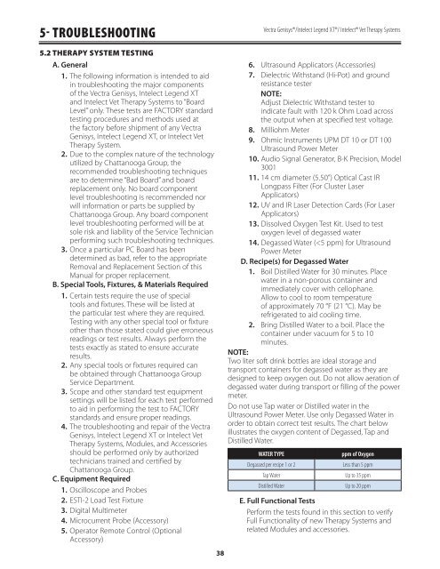 Vectra Genisys Service Manual - DJO Global