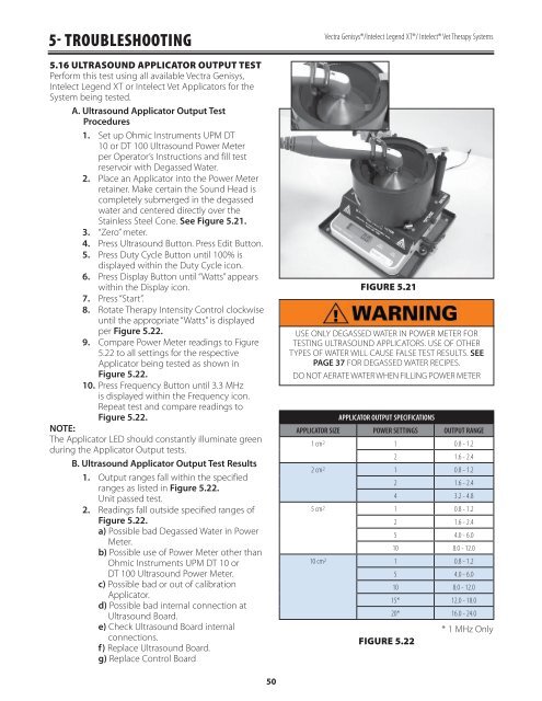 Vectra Genisys Service Manual - DJO Global