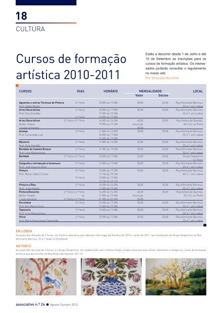 Agosto-Outubro 10 - Grupo Desportivo e Cultural dos Empregados ...