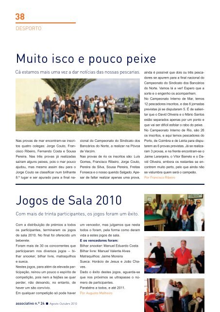 Agosto-Outubro 10 - Grupo Desportivo e Cultural dos Empregados ...