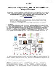 Polarization Multiplexed (D)QPSK InP Receiver Photonic ... - Infinera