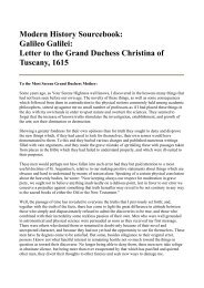 Galileo Galilei: Letter to the Grand Duchess Christina of Tuscany, 1615
