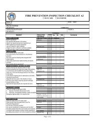 FIRE PREVENTION INSPECTION CHECKLIST A2