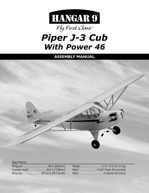 Piper J-3 Cub - Hangar 9