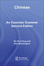 Chinese: An Essential Grammar