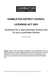 Premise Licence - Hambleton District Council