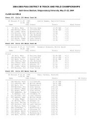 2003-2004 district 3 track & field championships ... - PIAA DISTRICT III