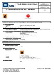 Gasmengsel Propaan (13%), Methaan - Sol