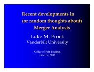 Luke M. Froeb - Vanderbilt University