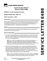 SERVICE LETTER E488 - Jacobs Vehicle Systems