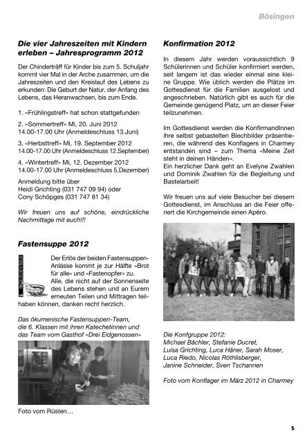 Mai 2012 - Kirchgemeinde Wünnewil Flamatt Überstorf