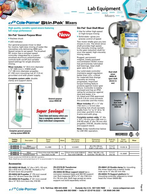 Lab Equipment - Cole-Parmer