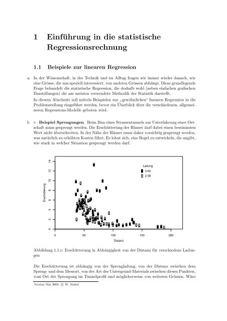 Lineare Regression (Kap. 1-5) (pdf) - Seminar fÃ¼r Statistik - ETH ZÃ¼rich