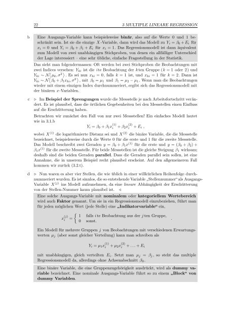 Lineare Regression (Kap. 1-5) (pdf) - Seminar fÃ¼r Statistik - ETH ZÃ¼rich