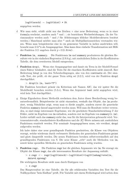 Lineare Regression (Kap. 1-5) (pdf) - Seminar fÃ¼r Statistik - ETH ZÃ¼rich
