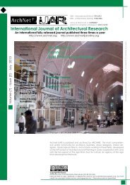 International Journal of Architectural Research
