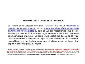 Signal Detection Theory and Psychophysics - Andrei Gorea