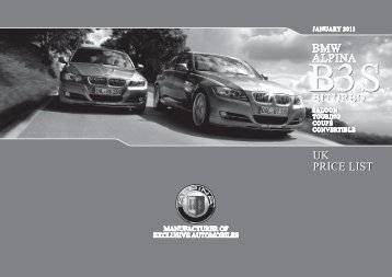 uk price list - bmw alpina