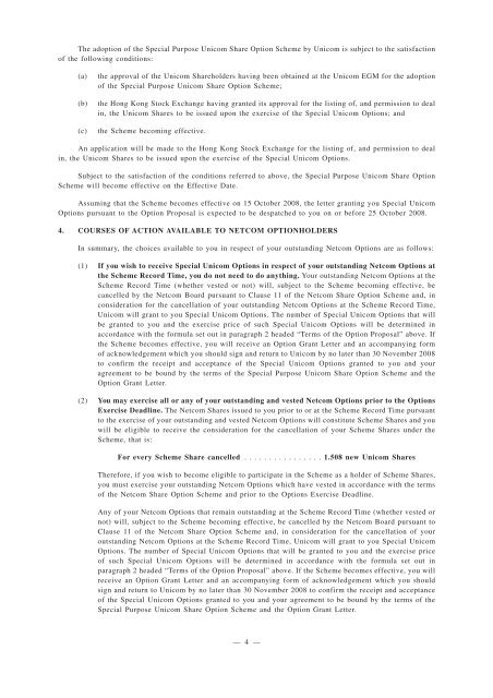 this letter is important and requires your immediate ... - China Unicom