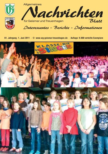 Nachrichtenblatt Juni 2011 - Werbegemeinschaft Geismar ...