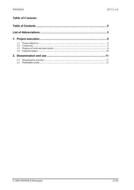 IST-4-027756 WINNER II D7.1.5 v1.0 Final Report