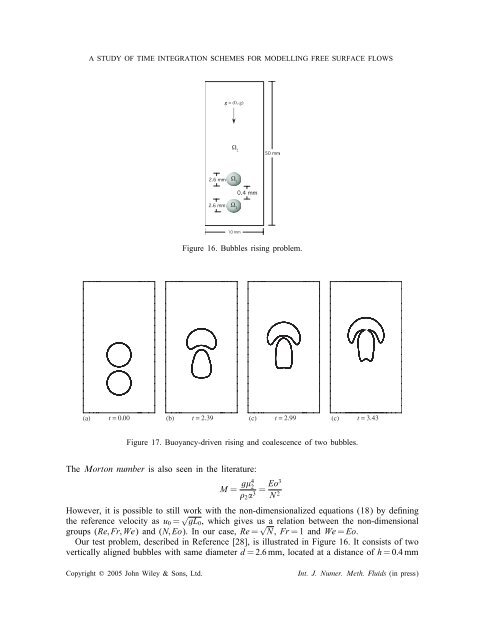 A study of time integration schemes for the numerical modelling of ...