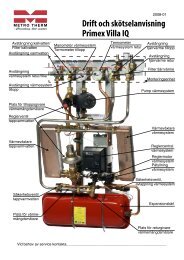 Drift och skÃ¶tselanvisning Primex Villa IQ - Metro Therm AB