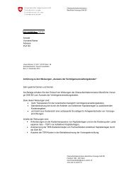 Begleitbrief - Oberaufsichtskommission Berufliche Vorsorge OAK BV
