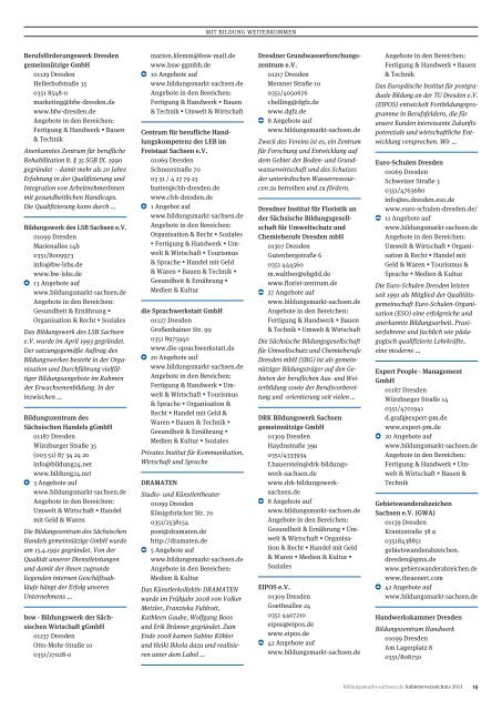 Bildung ohne Umwege - Bildungsmarkt-Sachsen.de