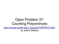 Open Problem 37:Counting Polyominoes