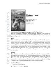 orca young readers The Paper House - Orca Book Publishers