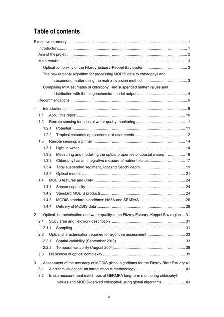 Chlorophyll and suspended sediment assessment in a ... - OzCoasts