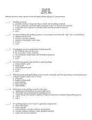 EXAM III HORT 326 April 21, 2005 Indicate the ... - Aggie Horticulture