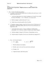 Math142 Midterm Exam Review