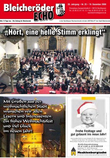 14 Tage neu - Nordhäuser Wochenchronik