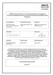 Patient Group Direction for the administration of ... - NHS Grampian