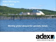 Adex Mining Inc. TSX-V: ADE