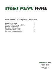 Balun Bulletin- CCTV Systems- Termination - West Penn Wire