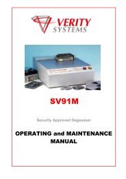 Manual SV91M Degausser - Virtual Vision