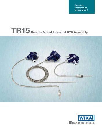 TR15 Remote Mount Indusrial RTD Assembly - WIKA