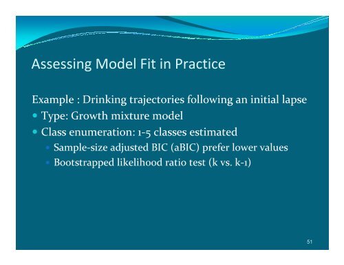 Advances in Longitudinal Data Analysis - Society of Behavioral ...