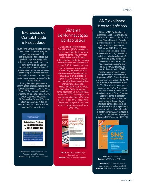 Livros - Ordem dos Técnicos Oficiais de Contas