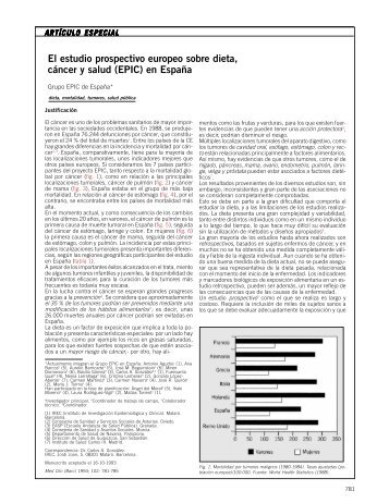 El estudio prospectivo europeo sobre dieta, cÃ¡ncer y salud (EPIC ...