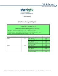 Sherlock predicts parts failure for avionics contract ... - DfR Solutions