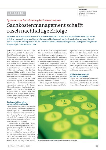 Sachkostenmanagement schafft rasch nachhaltige Erfolge