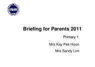 Briefing for Parents 2011