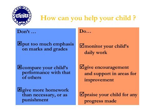 Briefing for Parents 2011