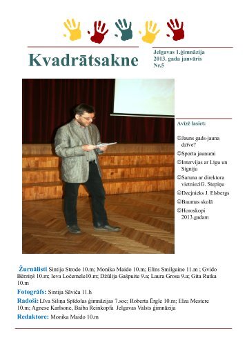 2013.g. janvaris Nr.5 - Jelgavas 1. Ä£imnÄzija