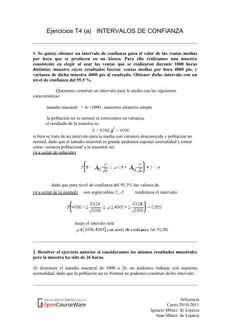 Ejercicios De Titulacion Con Normalidad Dicas