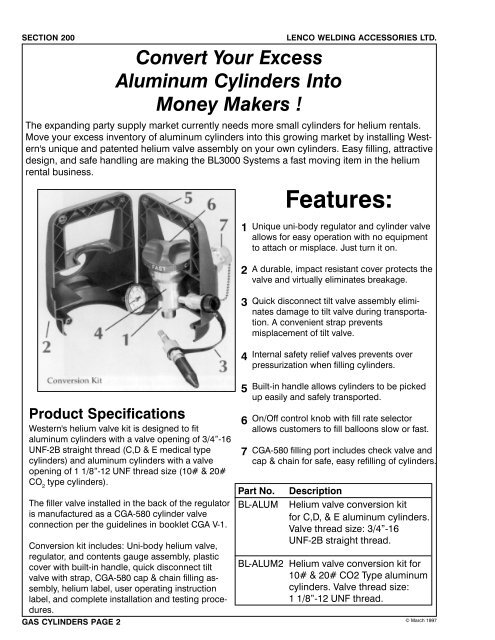 High Pressure Gas Cylinders - Lenco Welding Accessories Ltd.